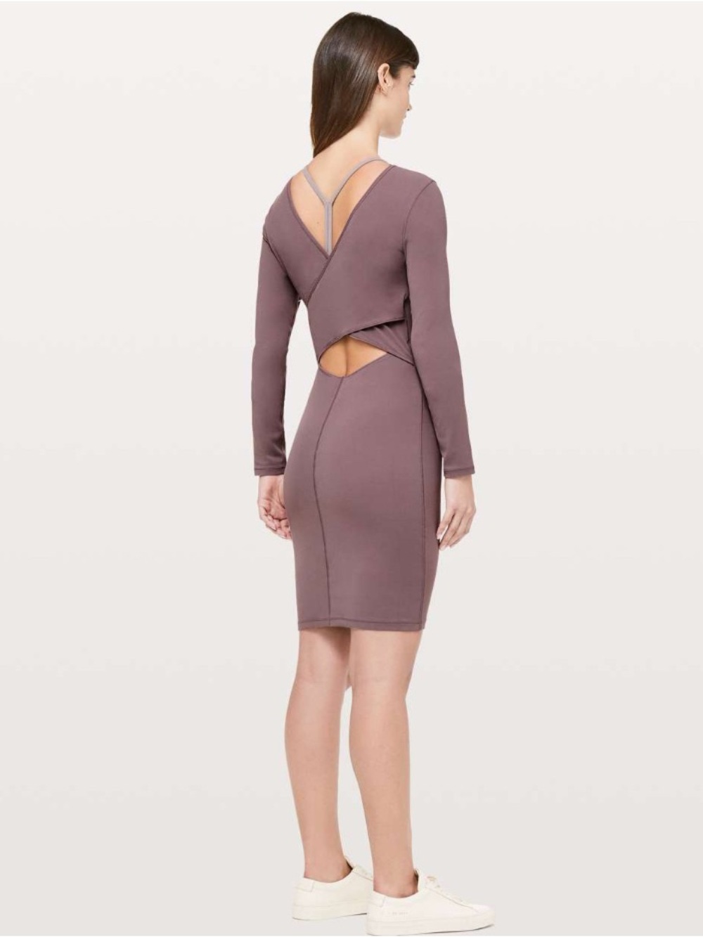 lululemon athletica Mauve/Purple Long-Sleeve Midi Dress